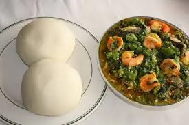 Poundo with okro soup