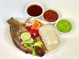 Banku with tilapia