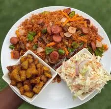 Fried / jollof with tilapia