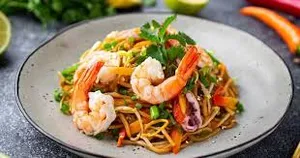 Mixed seafood noodles