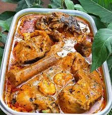 Banga soup with turkey or chicken