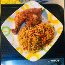 Spaghetti with chicken