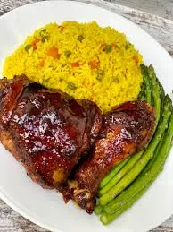 Vegetable rice with chicken