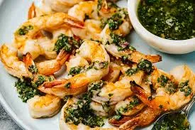 Shrimps in ginger and garlic sauce