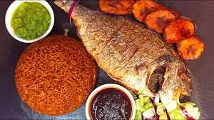 jollof with tilapia
