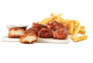 9PC HOT HONEY SAUCE BONELESS WINGS & FRIES (S)