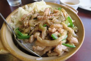 Pork with Salted Vegetable Noodle Soup 雪菜肉絲湯麵