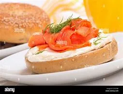 Smoked Salmon & Cream Cheese Bagel Breakfast