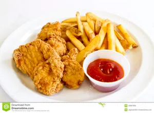4 Chicken Tenders With Fries