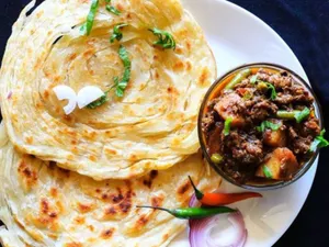 3 Porotta with Beef Roast